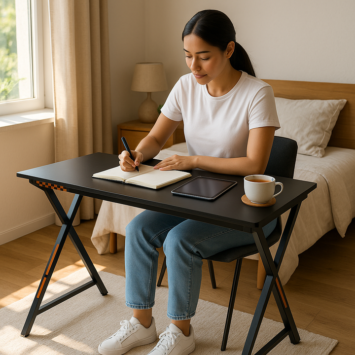 CompactEase Modern Ergonomic Desk for Small Spaces