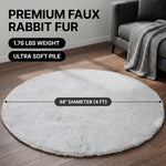 Faux Rabbit Fur Shaggy Rug – Ultra Soft Fluffy Machine Washable Area Rug for Bedroom, Living Room & Teen Room - 4