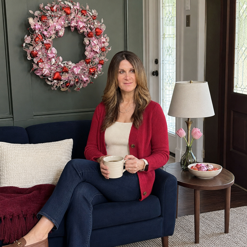 VALENTINE WREATHS FOR FRONT DOOR – HEART & BERRY FLORAL WREATH FOR VALENTINE’S DAY DÉCOR - 4