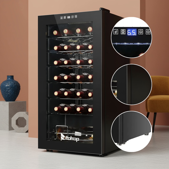 28 Bottle Mini Fridge Bar Wine Cooler Cabinet Beverage Refrigerator XH