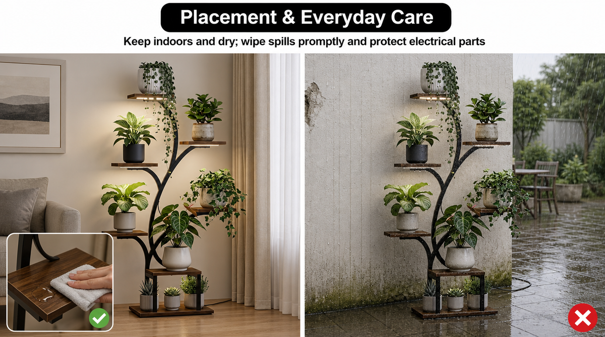 Plant Stand with Grow Lights – Indoor Plant Shelf, 4 to 9 Tiers -  limitations image 4