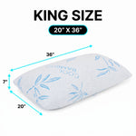 Adjustable Cooling Shredded Memory Foam Pillows, Set of 2 – Standard, Queen & King - 4