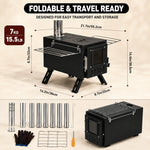PORTABLE WOOD STOVE FOR CAMPING, TENT STOVE - 4