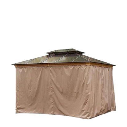 Exclusive 10' x 12' Hardtop Gazebo - Premium Permanent Outdoor Pavilion with Polycarbonate Double Roof