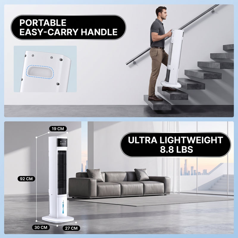 3-in-1 Evaporative Air Cooler Tower Fan with Remote Control - 4