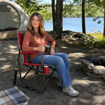 ROCKING CAMPING CHAIR – FOLD-FLAT CHAIR WITH CUP HOLDER - 4