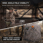 Silent Pop Up Hunting Blind with 270° See Through View – Waterproof Camo Ground Blind Tent for Turkey and Deer Hunting, 1-7 Person Capacity - 4