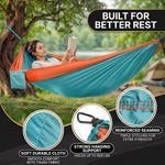 Portable Camping Hammock with Tree Straps – Lightweight Nylon Travel Hammock - 4