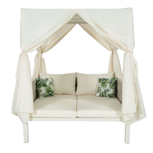 Exclusive Style Outdoor Patio Sunbed with Curtains - Premium High Comfort Multi-Scenario Collection