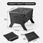 Portable Folding Charcoal Grill & Campfire Fire Pit - 4