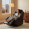 34" Brown Faux Leather Heated Massage Home Theater Recliner
