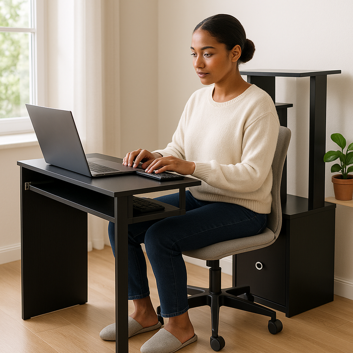 CompactMax Pro Space-Saving Computer Desk – Black
