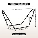 Adjustable 9-14FT Heavy-Duty Hammock Stand – 550-660LBS Outdoor/Indoor Steel Frame - 4