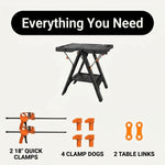 Portable Workbench & Folding Sawhorse – 2-in-1 Work Table - 4