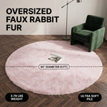 Faux Rabbit Fur Shaggy Rug – Ultra Soft Fluffy Machine Washable Area Rug for Bedroom, Living Room & Teen Room - 4
