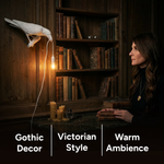 Gothic Raven Lamp – Dark Academia Table Light - 4