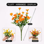 Artificial Fall Flowers for Outdoors – UV-Resistant, 12 Bundles - 4