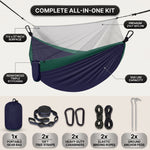 Camping Hammock with Mosquito Net – 1-2 Person, Nylon - 4