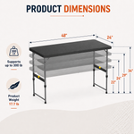 Foldable Table & Step Stool – Heavy-Duty, Portable, Adjustable Height, Indoor/Outdoor Use - 4