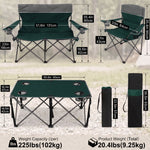 Outdoor 4-Piece Folding Chair and Table Set – Perfect for Camping and Picnics - 4