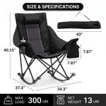 Oversized Folding Rocking Camping Chair with Padded Headrest - 4