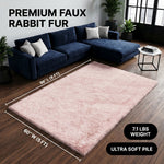 Faux Rabbit Fur Shaggy Rug – Ultra Soft Fluffy Machine Washable Area Rug for Bedroom, Living Room & Teen Room - 4