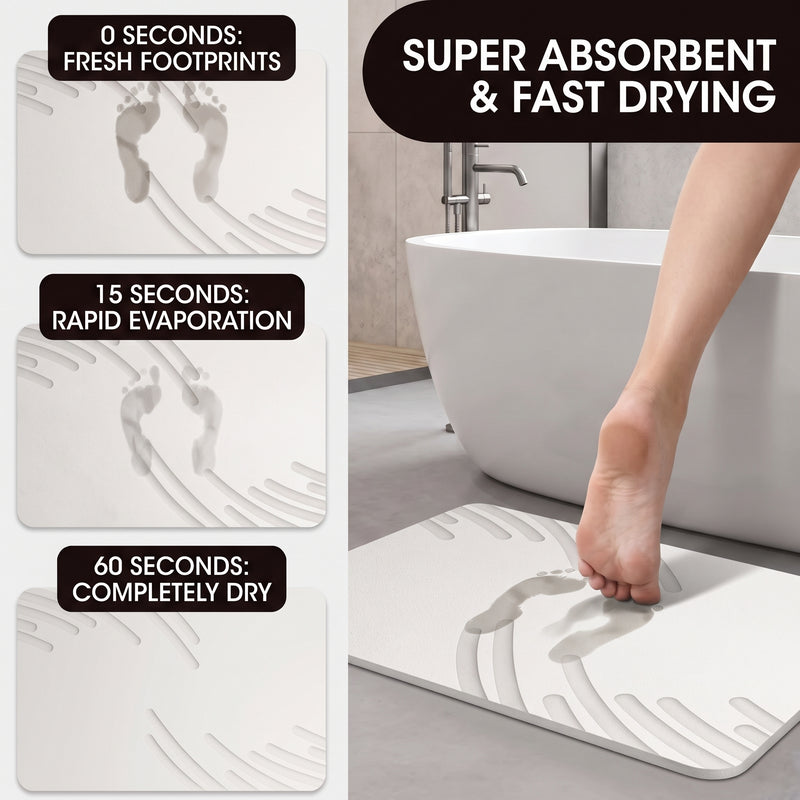 STONE BATH MAT – QUICK-DRY DIATOMACEOUS EARTH SHOWER MAT - 4