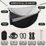 Camping Hammock with Mosquito Net – 1-2 Person, Nylon - 4