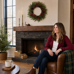 CHRISTMAS BERRY WREATH FOR FRONT DOOR – WINTER PINE HOLIDAY DÉCOR - 4
