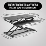 Standing Desk Converter – Adjustable Sit-to-Stand Desk Riser - 4