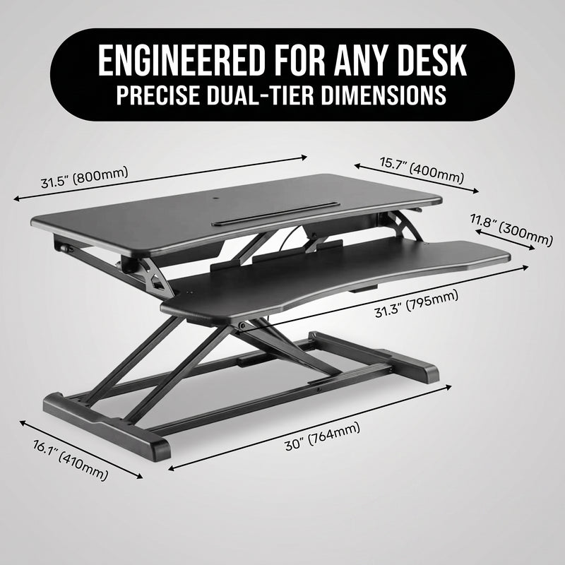 Standing Desk Converter – Adjustable Sit-to-Stand Desk Riser - 4