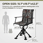 Portable Adjustable Hunting Chair with Swivel & Heated - 4