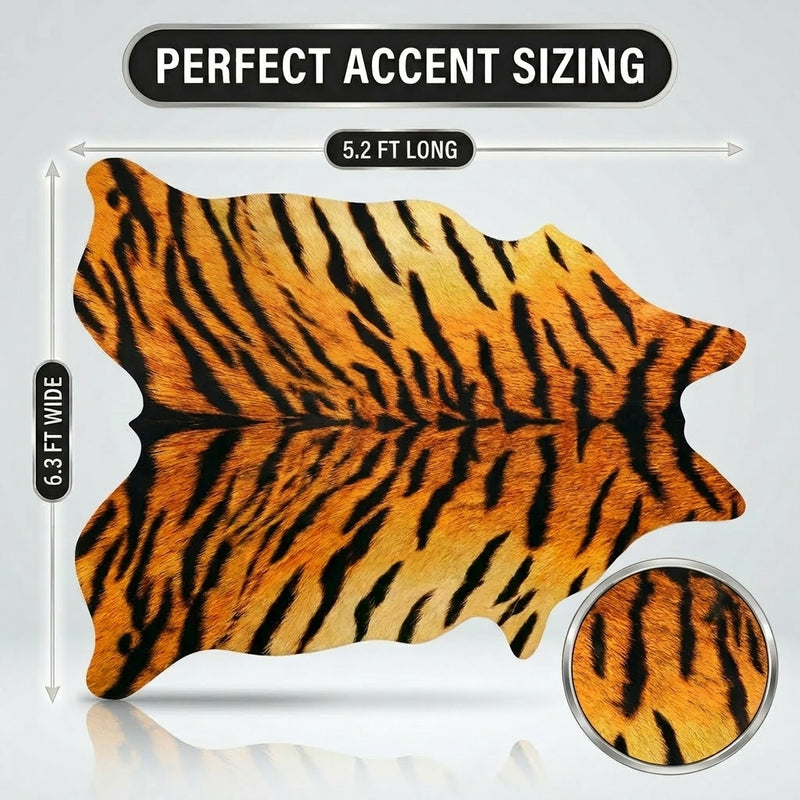 Faux Cowhide Rug – Animal Print Area Rug for Living Room, Bedroom & Office - 4