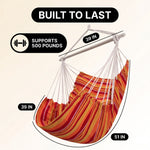 Premium Cotton Hanging Hammock Chair for Indoor & Outdoor Relaxation - 4