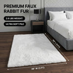 Faux Rabbit Fur Shaggy Rug – Ultra Soft Fluffy Machine Washable Area Rug for Bedroom, Living Room & Teen Room - 4