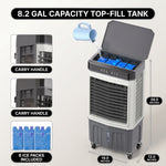 3-in-1 Evaporative Air Cooler Tower Fan with Remote Control - 4