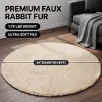 Faux Rabbit Fur Shaggy Rug – Ultra Soft Fluffy Machine Washable Area Rug for Bedroom, Living Room & Teen Room - 4