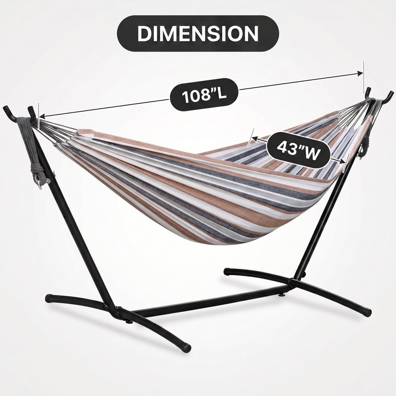 Double Hammock with Steel Stand – Indoor & Outdoor Comfort - 4