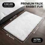 Faux Rabbit Fur Shaggy Rug – Ultra Soft Fluffy Machine Washable Area Rug for Bedroom, Living Room & Teen Room - 4