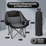 Heated & Standard Oversized Folding Camping Chair - 4