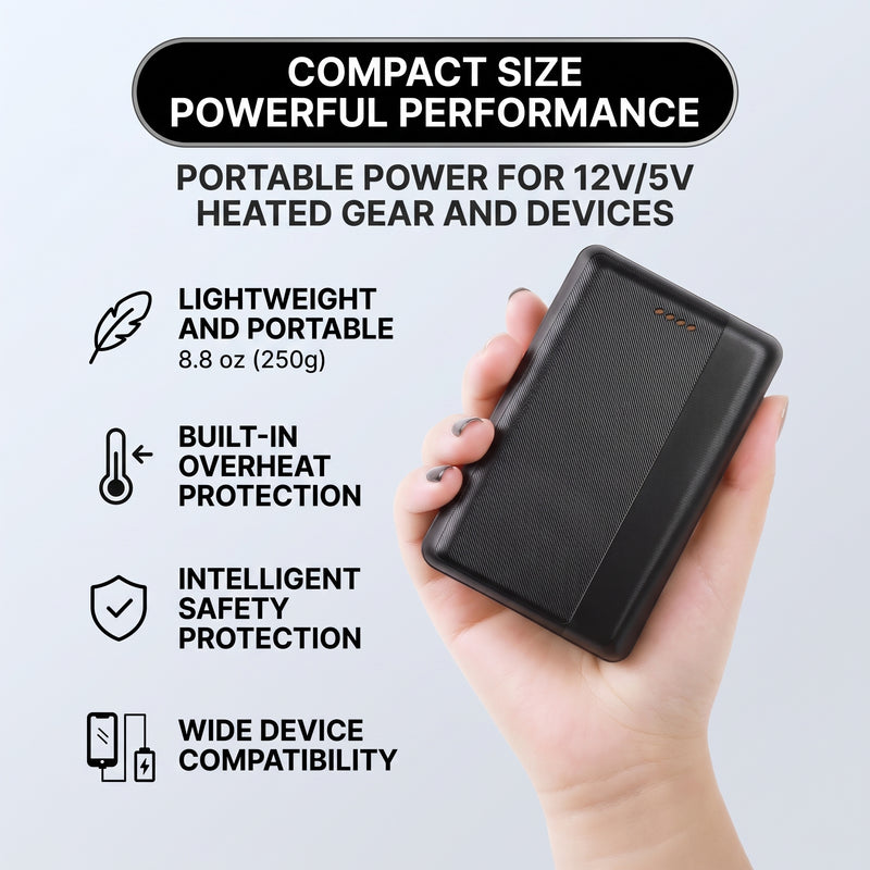 15,000–20,000MAH 5V/2A USB BATTERY PACK – RECHARGEABLE POWER BANK FOR HEATED CAMPING CHAIRS & BLANKETS - 4
