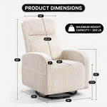 Swivel Accent Chair with Storage, 360 Degree Velvet Small Accent Chair, No Assembly Comfy Bedroom Chair for Living Room, Reading, Dressing Room - 4