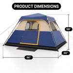 4-6 PERSON INSTANT CABIN CAMPING TENT – WATERPROOF FAMILY TENT WITH RAINFLY & CARRY BAG - 4