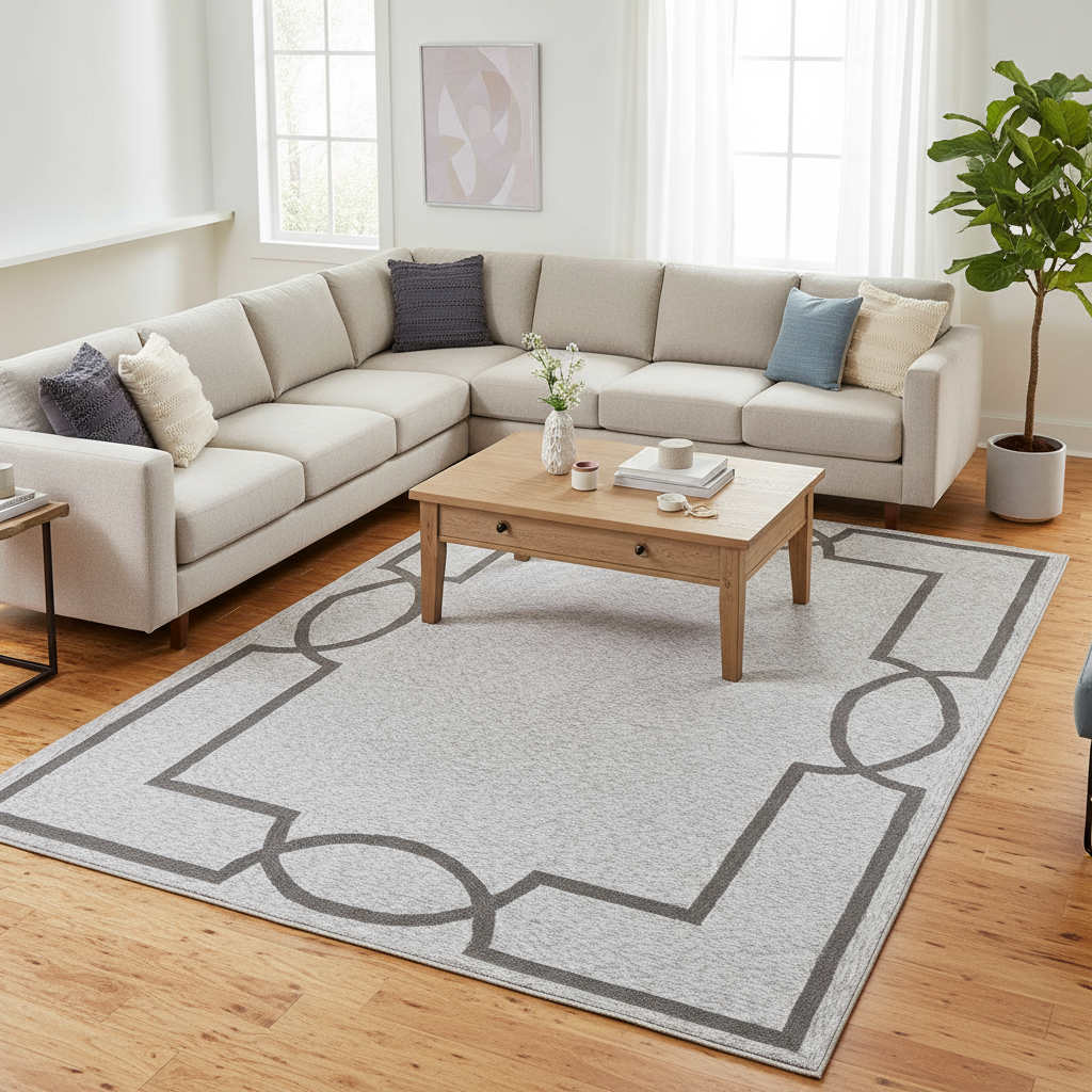 8' X 11' Ivory Indoor Outdoor Area Rug