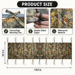 Hunting Tree Stand Blinds Cover 142" x 35" Extra Large Camouflage Universal Tree Stand Blinds Realistic Forest Camo Treestand Cover with Zipper for Deer Elk Hunting, Frames Not Included - 4