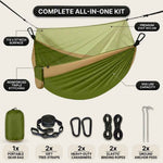 SOLO LIGHTWEIGHT POP-UP HAMMOCK WITH MOSQUITO NET – 1-PERSON CAMPING, 500 LB