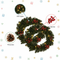 Christmas Wreaths 2 pcs with Decoration Green 1 ft