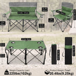 Outdoor 4-Piece Folding Chair and Table Set – Perfect for Camping and Picnics - 4