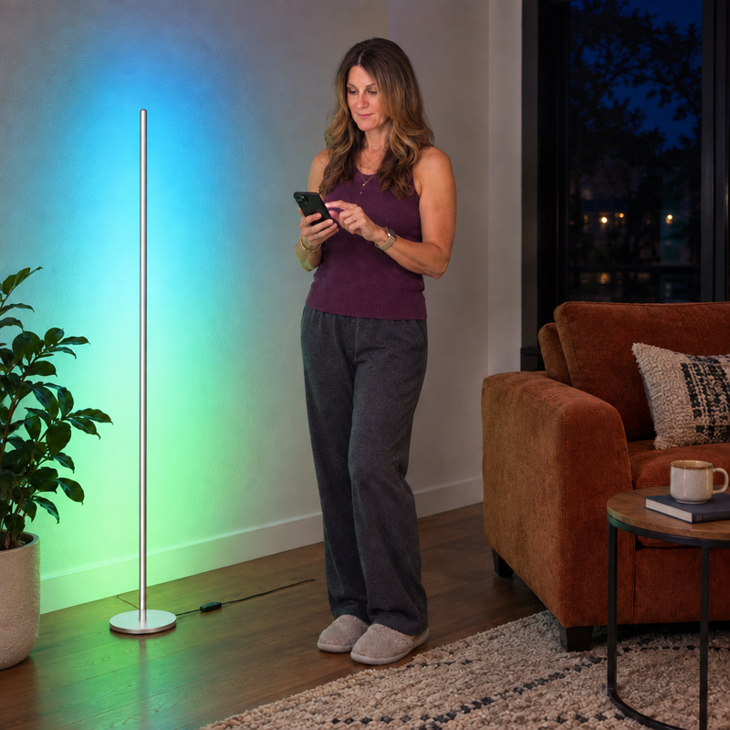 FLOOR LAMP – SMART RGBIC CORNER LAMP WITH MUSIC SYNC - 4