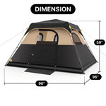 4-6 PERSON INSTANT CABIN CAMPING TENT – WATERPROOF FAMILY TENT WITH RAINFLY & CARRY BAG - 4